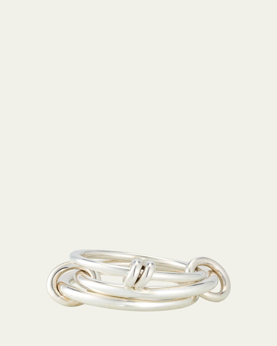 Three Link Ring with Connectors in Sterling Silver